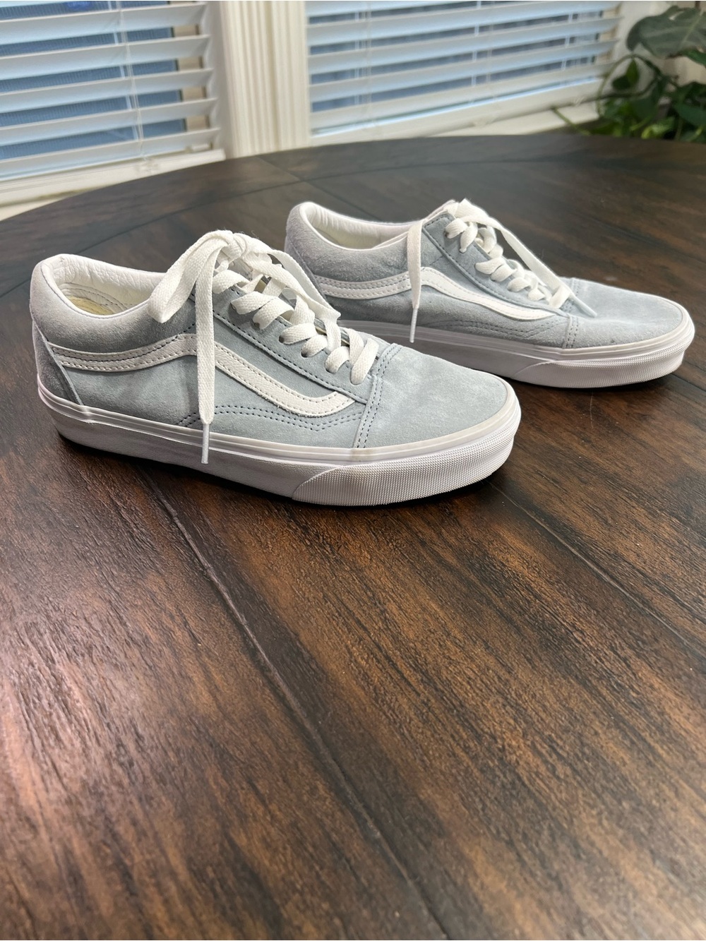 Vans Old Skool Suede Dusty Blue Grey Low Top Skate Shoes Women’s Size 7.5 - Picture 3 of 8